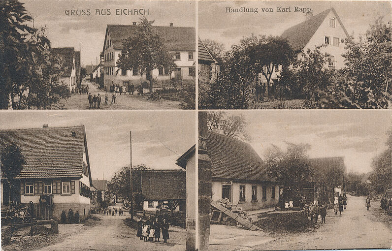 Postkarte Eichach um 1924