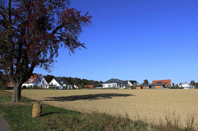 Abbildung Blick auf Wohngebiet in Friedrichsruhe