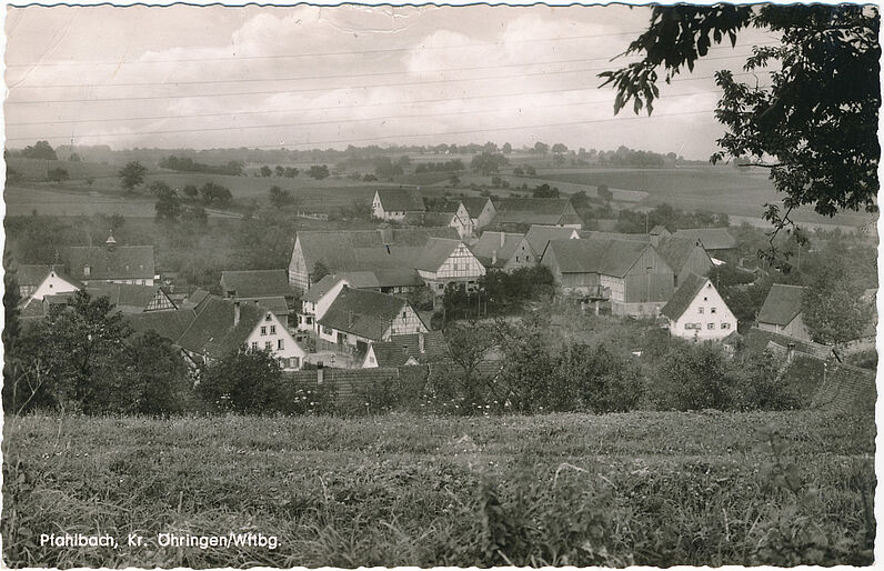 Postkarte Pfahlbach um 1960