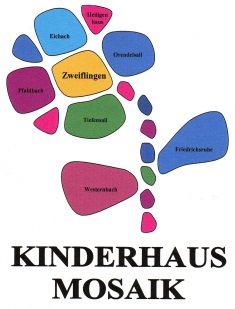 Logo Kinderhaus stellt eine Blüte mit den Teilorten als Blütenblätter dar